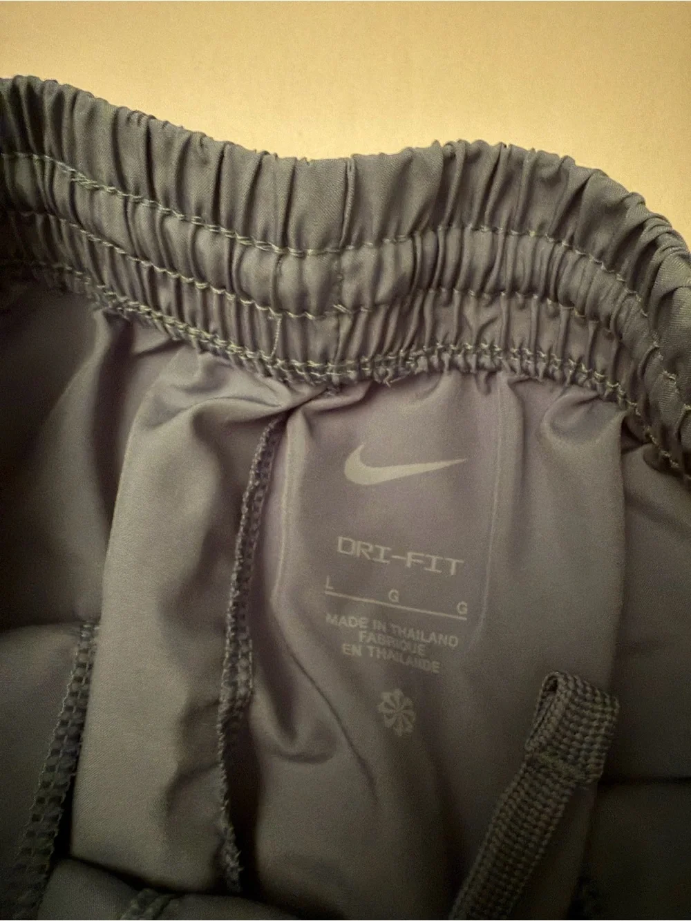 3 pairs of boys dry fit NIKE shorts blue, navy, gray white logo elastic waist